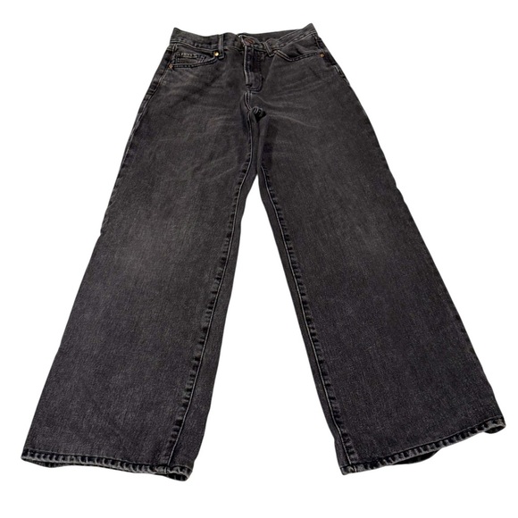 Express Black Wide-Leg Jeans High Waist Concious Cut Women’s Size 0R - Picture 1 of 4